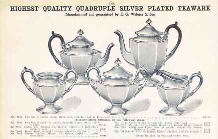 E.G. Webster & Son tea set from a 1812 catalog