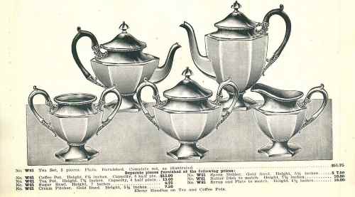 E.G. Webster & Son tea set from a 1812 catalog