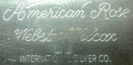 Webster Wilcox of International Silver Co silverplate mark