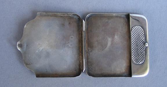antique silver English matchbox holder