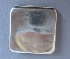 antique silver English matchbox holder