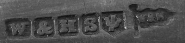 Walker & Hall silverplate mark 'psi', flag type A, shield type 2