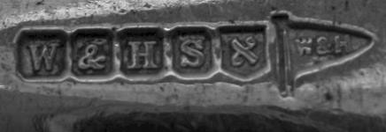 Walker & Hall silverplate mark 'possibly Hebrew letter Aleph', flag type B, shield type 2