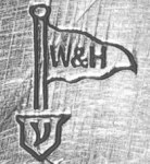 Walker & Hall silverplate mark 'nu', flag type A, shield type 3