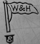 Walker & Hall silverplate mark 'epsilon', flag type A, shield type 3