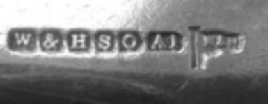 Walker & Hall silverplate mark uppercase 'O', flag type C, shield type 4