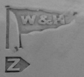 Walker & Hall silverplate mark uppercase 'Z', flag type C, shield type 4