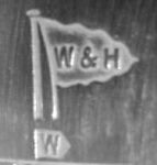 Walker & Hall silverplate mark uppercase 'W', flag type C, shield type 4