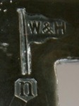 Walker & Hall silverplate mark lowercase 'n', flag type C, shield type 5