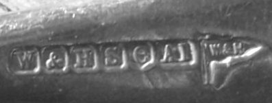 Walker & Hall silverplate mark lowercase 'e', flag type C, shield type 5