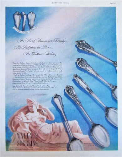 Wallace flatware advertisement: 1948
