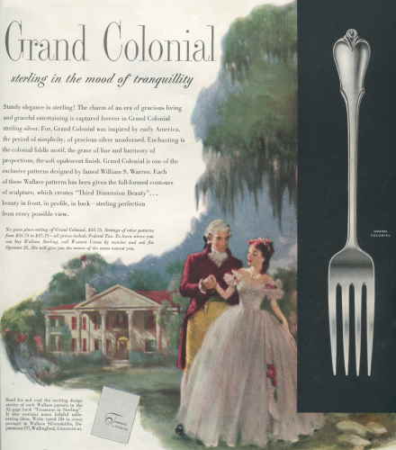 Wallace flatware advertisement: 1953