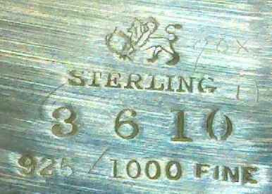 Whiting Manufacturing Co sterling silver mark on holloware