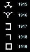 Whiting Manufacturing Co: Year mark 1915-1919