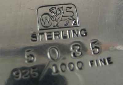 Whiting Manufacturing Co sterling silver mark on holloware