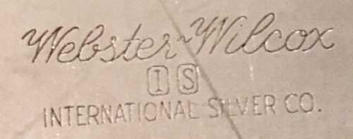 Webster Wilcox by International Silver Co mark