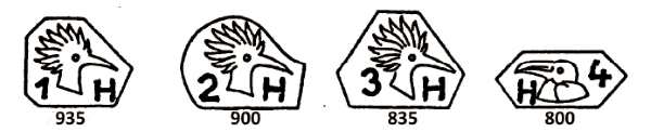 Austrian silver hallmarks: 1939-1944