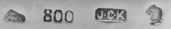 Austrian silver export hallmarks: 1925-2001: 800/1000