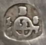Austria: B Prague hallmark 1817: maker Anton Kba (1814-1832)