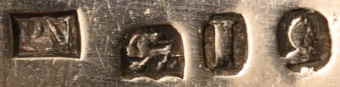 PN  NS and English pseudo-hallmarks mark, Peter Nordbeck, Halifax - Nova Scotia 1789-1861