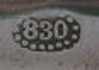 Denmark: 830/1000 silver fineness mark