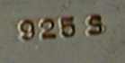 Denmark: 925/1000 silver fineness mark
