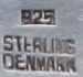 Denmark: 925/1000 sterling silver fineness mark