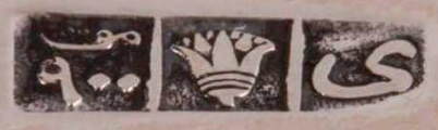 Egypt silver lotus with dots mark 900/1000 fineness, date 1982