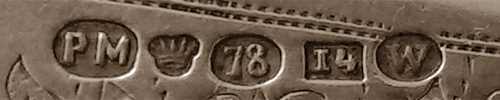 Finland 78 zolotnik fineness mark