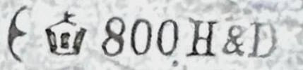 unidentified German silver maker: H & D