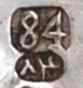 Iran, imitation of .84 Russian mark joined to 84 Parsi mark