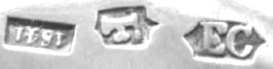 Malta silver hallmarks: maker Emidio Critien, date 1841