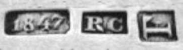 Malta silver hallmarks 1826 - 1857: maker Rocco Corsone, date 1847