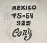 Mexico silver mark: Plateria Cony