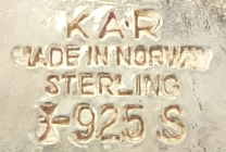 Norway maker's mark: Knut A. Rasmussen - Oslo