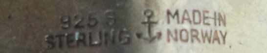Norway maker's mark: Hans Myhre - Oslo