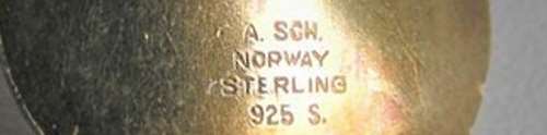 Norway maker's mark: Albert Scharning - Oslo