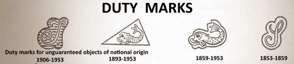 Kingdom of the Netherlands: duty mark for unguaranteed silver objects of national origin