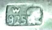 Polish silver hallmarks: Warszawa .925 fineness  1986-present