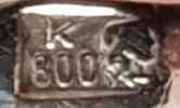 Polish silver hallmarks: Krakow .800 fineness  1986-present