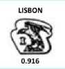 Portugal silver hallmark 1887/1937: Lisbon .916 fineness
