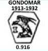 Portugal silver hallmark 1913/1932: Gondomar .916 fineness