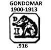 Portugal silver hallmark 1900/1913: Gondomar approximate .916 fineness