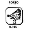 Portugal silver hallmark 1887/1937: Porto approximate small items .916 fineness