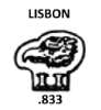 Portugal silver hallmark 1887/1937: Lisbon small items .833 fineness