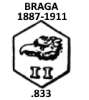 Portugal silver hallmark 1887/1911: Braga small items .833 fineness