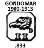 Portugal silver hallmark 1900/1913: Gondomar small items .833 fineness