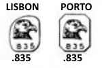 Portugal silver hallmark 1985/2015: .925 fineness small works