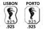 Portugal silver hallmark 1985/2015: .925 fineness export items