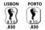 Portugal silver hallmark 1985/2015: .830 fineness export items
